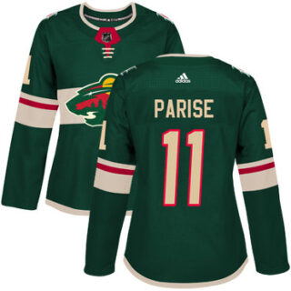 Women's Minnesota Wild #11 Zach Parise Green Home Authentic Stitched NHL Jersey