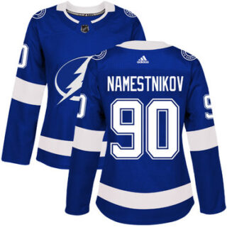 Women's Tampa Bay Lightning #90 Vladislav Namestnikov Blue Home Authentic Stitched NHL Jersey