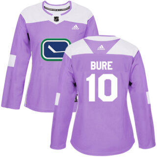 Women's Vancouver Canucks #10 Pavel Bure Purple Authentic Fights Cancer Stitched NHL Jersey