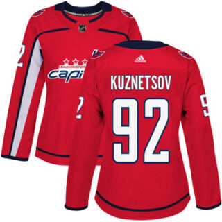 Women's Washington Capitals #92 Evgeny Kuznetsov Red Home Authentic Stitched NHL Jersey