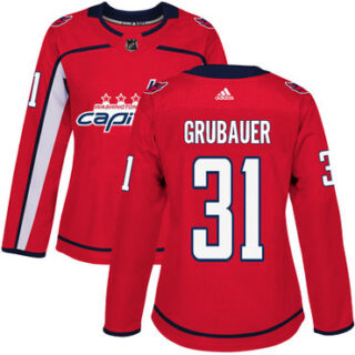 Women's Washington Capitals #31 Philipp Grubauer Red Home Authentic Stitched NHL Jersey