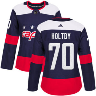 Women's Washington Capitals #70 Braden Holtby Navy Authentic 2018 Stadium Series Stitched NHL Jersey