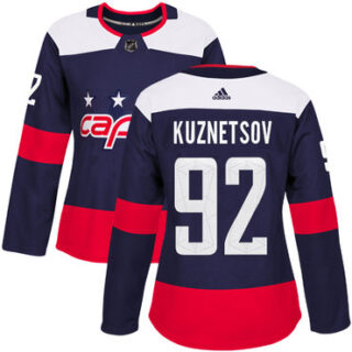 Women's Washington Capitals #92 Evgeny Kuznetsov Navy Authentic 2018 Stadium Series Stitched NHL Jersey