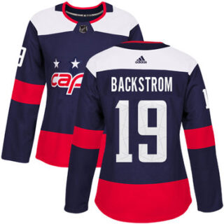 Women's Washington Capitals #19 Nicklas Backstrom Navy Authentic 2018 Stadium Series Stitched NHL Jersey
