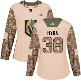 Women's Vegas Golden Knights #38 Tomas Hyka Camo Authentic 2017 Veterans Day Stitched NHL Jersey