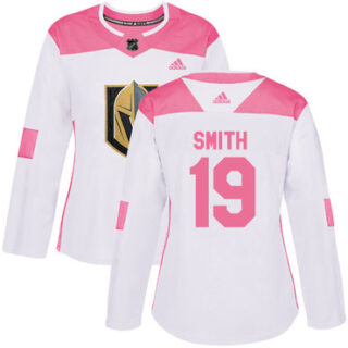 Women's Vegas Golden Knights #19 Reilly Smith White Pink Authentic Fashion Stitched NHL Jersey