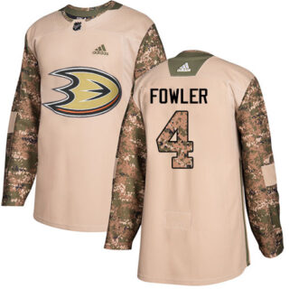 Youth Anaheim Ducks #4 Cam Fowler Camo Authentic 2017 Veterans Day Stitched NHL Jersey
