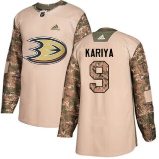 Youth Anaheim Ducks #9 Paul Kariya Camo Authentic 2017 Veterans Day Stitched NHL Jersey