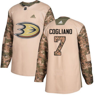 Youth Anaheim Ducks #7 Andrew Cogliano Camo Authentic 2017 Veterans Day Stitched NHL Jersey