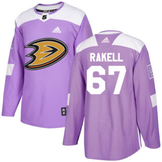 Youth Anaheim Ducks #67 Rickard Rakell Purple Authentic Fights Cancer Stitched NHL Jersey