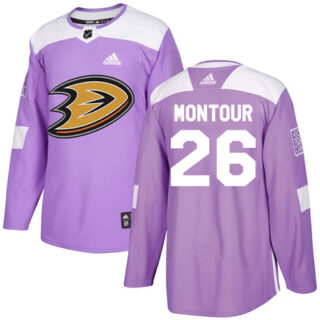Youth Anaheim Ducks #26 Brandon Montour Purple Authentic Fights Cancer Stitched NHL Jersey