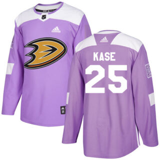 Youth Anaheim Ducks #25 Ondrej Kase Purple Authentic Fights Cancer Stitched NHL Jersey