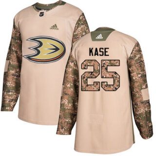 Youth Anaheim Ducks #25 Ondrej Kase Camo Authentic 2017 Veterans Day Stitched NHL Jersey