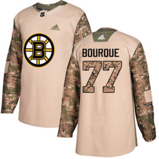 Youth Boston Bruins #77 Ray Bourque Camo Authentic 2017 Veterans Day Youth Stitched NHL Jersey
