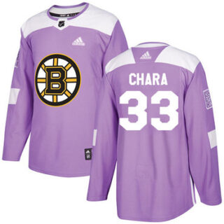 Youth Boston Bruins #33 Zdeno Chara Purple Authentic Fights Cancer Youth Stitched NHL Jersey
