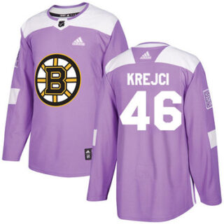 Youth Boston Bruins #46 David Krejci Purple Authentic Fights Cancer Youth Stitched NHL Jersey