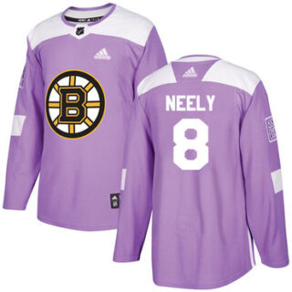 Youth Boston Bruins #8 Cam Neely Purple Authentic Fights Cancer Youth Stitched NHL Jersey