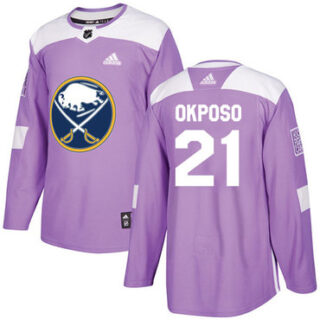 Youth Buffalo Sabres #21 Kyle Okposo Purple Authentic Fights Cancer Stitched NHL Jersey