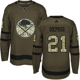 Youth Buffalo Sabres #21 Kyle Okposo Green Salute to Service Stitched NHL Jersey