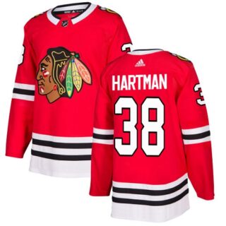Youth Chicago Blackhawks #38 Ryan Hartman Red Home Authentic Stitched NHL Jersey