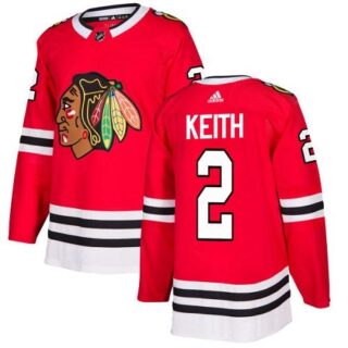 Youth Chicago Blackhawks #2 Duncan Keith Red Home Authentic Stitched NHL Jersey