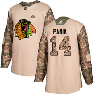 Youth Chicago Blackhawks #14 Richard Panik Camo Authentic 2017 Veterans Day Stitched NHL Jersey