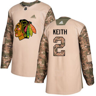 Youth Chicago Blackhawks #2 Duncan Keith Camo Authentic 2017 Veterans Day Stitched NHL Jersey
