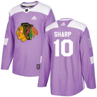 Youth Chicago Blackhawks #10 Patrick Sharp Purple Authentic Fights Cancer Stitched NHL Jersey