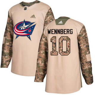 Youth Columbus Blue Jackets #10 Alexander Wennberg Camo Authentic 2017 Veterans Day Stitched NHL Jersey