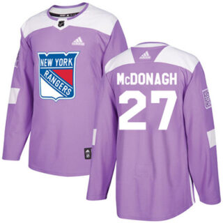 Youth Detroit Rangers #27 Ryan McDonagh Purple Authentic Fights Cancer Stitched NHL Jersey