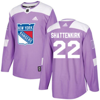 Youth Detroit Rangers #22 Kevin Shattenkirk Purple Authentic Fights Cancer Stitched NHL Jersey