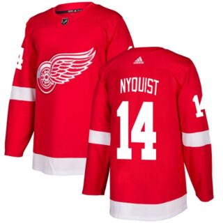 Youth Detroit Red Wings #14 Gustav Nyquist Red Home Authentic Stitched NHL Jersey