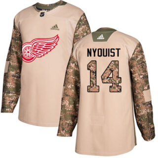 Youth Detroit Red Wings #14 Gustav Nyquist Camo Authentic 2017 Veterans Day Stitched NHL Jersey