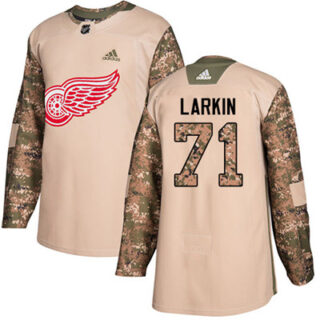 Youth Detroit Red Wings #71 Dylan Larkin Camo Authentic 2017 Veterans Day Stitched NHL Jersey