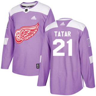 Youth Detroit Red Wings #21 Tomas Tatar Purple Authentic Fights Cancer Stitched NHL Jersey