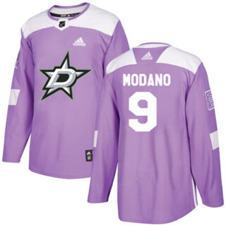 Youth Dallas Stars #9 Mike Modano Purple Authentic Fights Cancer Stitched NHL Jersey