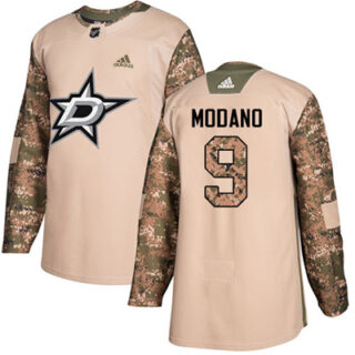 Youth Dallas Stars #9 Mike Modano Camo Authentic 2017 Veterans Day Stitched NHL Jersey