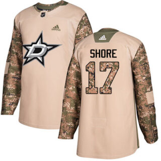 Youth Dallas Stars #17 Devin Shore Camo Authentic 2017 Veterans Day Stitched NHL Jersey