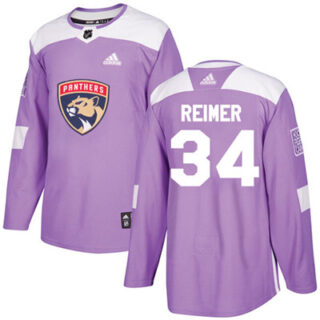 Youth Florida Panthers #34 James Reimer Purple Authentic Fights Cancer Stitched NHL Jersey