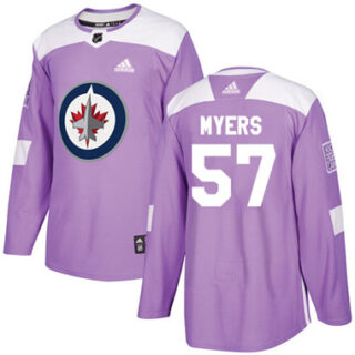 Youth Winnipeg Jets #57 Tyler Myers Purple Authentic Fights Cancer Stitched NHL Jersey