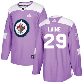 Youth Winnipeg Jets #29 Patrik Laine Purple Authentic Fights Cancer Stitched NHL Jersey