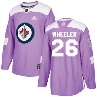 Youth Winnipeg Jets #26 Blake Wheeler Purple Authentic Fights Cancer Stitched NHL Jersey