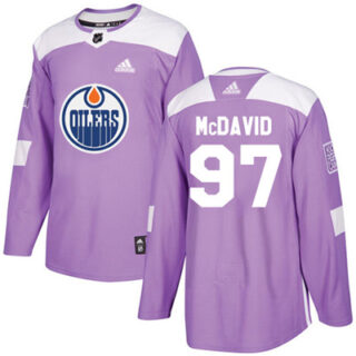 Youth Edmonton Oilers #97 Connor McDavid Purple Authentic Fights Cancer Stitched NHL Jersey