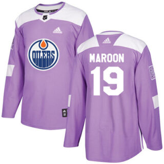 Youth Edmonton Oilers #19 Patrick Maroon Purple Authentic Fights Cancer Stitched NHL Jersey
