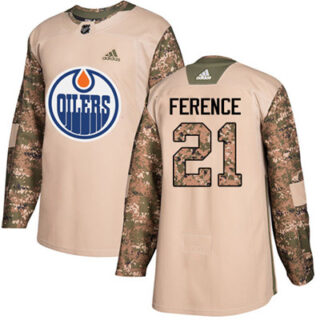 Youth Edmonton Oilers #21 Andrew Ference Camo Authentic 2017 Veterans Day Stitched NHL Jersey