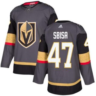 Youth Vegas Golden Knights #47 Luca Sbisa Grey Home Authentic Stitched NHL Jersey