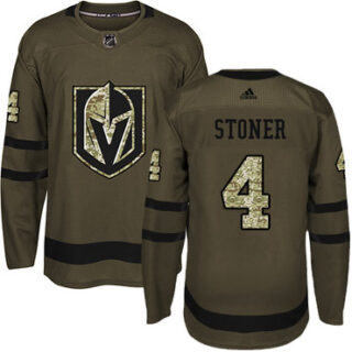 Youth Vegas Golden Knights #4 Clayton Stoner Green Salute to Service Stitched NHL Jersey