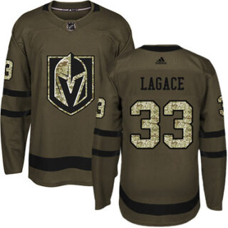 Youth Vegas Golden Knights #33 Maxime Lagace Green Salute to Service Stitched NHL Jersey