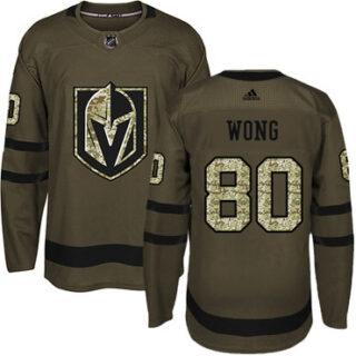 Youth Vegas Golden Knights #80 Tyler Wong Green Salute to Service Stitched NHL Jersey