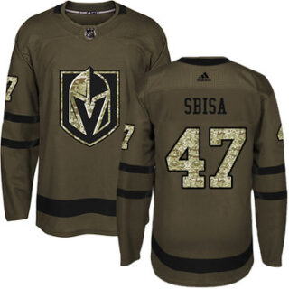 Youth Vegas Golden Knights #47 Luca Sbisa Green Salute to Service Stitched NHL Jersey